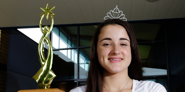 Zoe Beck, 14, made it to the finals of Miss Junior New Zealand 2014 and was crowned Miss Supportive. Photo/George Novak