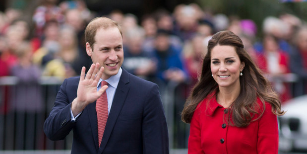 The Duke and Duchess of Cambridge in Christchurch today. Photo / Greg Bowker