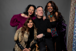 Models China Machado, Carol Alt and Beverly Johnson with About Face director Timothy Greenfield-Sanders, photographed at the 2012 Sundance Film Festival. Picture / AP Images