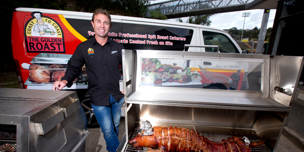 Justin Marshall who is launching his new business the Coast to Coast Golden Roast mobile catering franchise. Photo / Dean Purcell
