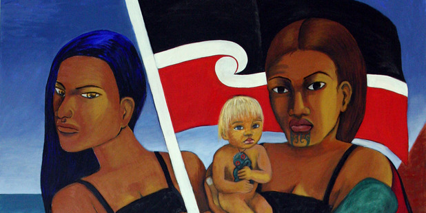 2 Hina Supa Heroes by Robyn Kahukiwa (detail).