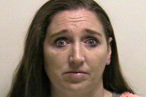 Megan Huntsman, who was booked into the Utah County jail on suspicion of killing six of her newborn children over the past decade. Photo / AFP