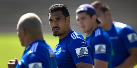 Blues player's during a training session. File photo / Brett Phibbs