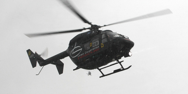The girl was transferred to Hawke's Bay Hospital by the Lowe Corporation rescue helicopter for surgery after being shot with an air rifle. Photo / APN