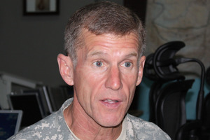 Ex-US General Stanley McChrystal's company McChrystal Group takes lessons he learned hunting down al-Qaida and teaches them to businesses facing upheaval. Photo / NZPA Maggie Tait