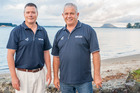 Paul Syme, managing director (left) with Lex Bacon, inventor of the Balex Automatic Boat Loader. Paul Syme, managing director (left) with Lex Bacon, inventor of the Balex Automatic Boat Loader.