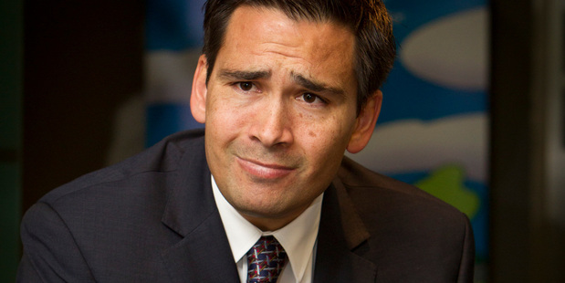 A new Greenpeace campaign targets Energy and Resources Minister Simon Bridges. Photo / Glenn Taylor