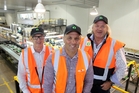 From left, Apollo Apples director Bruce Beaton, CEO Turners and Growers Alastair Hulbert and Apollo Apples director Ross Beaton at Apollo Apples, Whakatu. Photo/Duncan Brown From left, Apollo Apples director Bruce Beaton, CEO Turners and Growers Alastair Hulbert and Apollo Apples director Ross Beaton at Apollo Apples, Whakatu. Photo/Duncan Brown