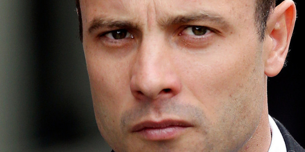 Oscar Pistorius arrives at court in Pretoria, South Africa. Photo / AP