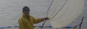 Robert whitebaiting in 2012. Photo / Facebook / Port Waikato Whitebaiting