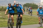 Sue Ross and Grant Garrity of Havelock North enjoy the ride along Marine Parade. Photo/Warren Buckland Sue Ross and Grant Garrity of Havelock North enjoy the ride along Marine Parade. Photo/Warren Buckland