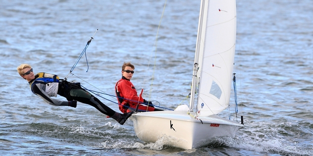 Zak Merton, left, and Sam Barnett from the Tauranga Yacht & Powerboat Club won silver medals at a major regatta in the UK. Photo/File