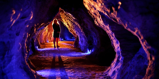 Waitomo's striking Ruakuri Cave, which was inhabited by a pack of wild dogs when it was discovered by local iwi centuries ago.