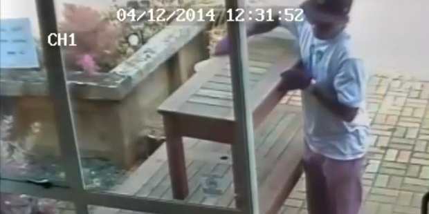 Security cameras capture the latest burglar breaking into a family's house. It was the fifth time the family had been burgled in three-and-a-half years.