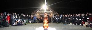 A previous dawn service on Anzac Day at Ohinemutu in Rotorua.