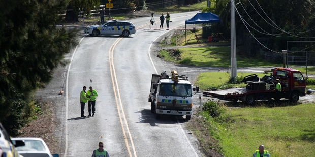 The young mum was killed on the Coatesville-Riverhead Highway on Monday morning. Photo / Richard Robinson