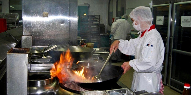 The airlines catering team is capable of producing 80,000 meals a day. Photo / Jamie Gray