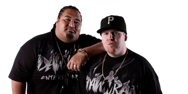 Brotha D and Andy Murnane from Dawn Raid Entertainment.
