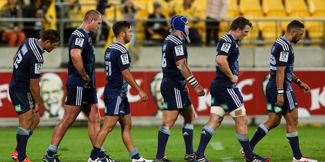 The Blues are a dejected mob after their loss to the Hurricanes and they need to find a game plan that maximises their resources. Photo / Getty Images