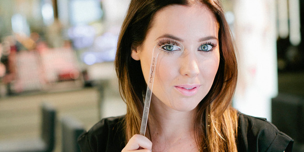 Trying out a false lash look at the new M.A.C lash bar. Photo / Supplied.