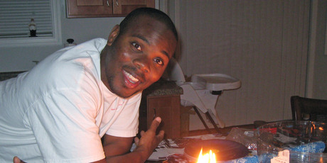 Cornealious 'Mike' Anderson, with a birthday cake. Photo / AP