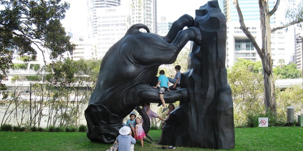 The World Turns by Michael Parekowhai, at the Queensland Gallery of Modern Art.