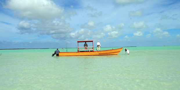 Tourist fishing boat, Kiritimati Island. Photo / Ross Setford / NZPA