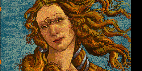 "Venus", a piece that is thought to be made by the late pop artist, Andy Warhol, on a computer in 1985. Photo / AP