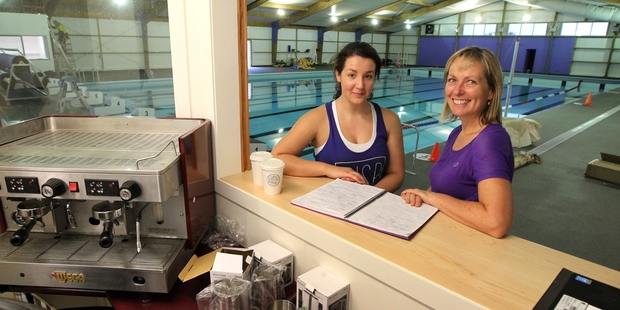 Lifeguard and instructor Meghann Corbett (left) with Alice Heather, group manager community facilities and programmes, Hastings District Council, at Clive War Memorial Pool. Photo/Duncan Brown
