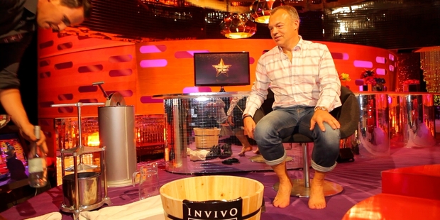 Graham Norton had first hand experience of crushing his own grapes.