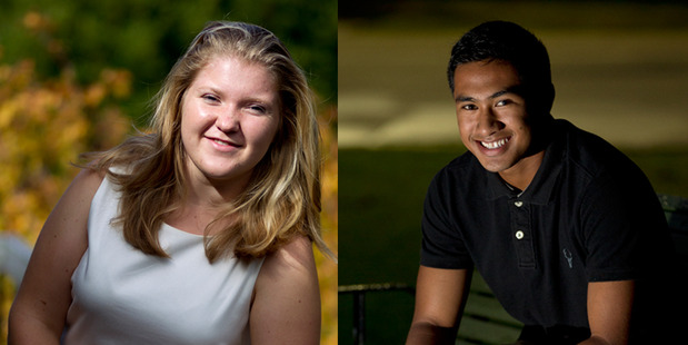Harriet Clarke and Junior Kasiano are the inaugural winners of the Christie Marceau Charitable Trust Outward Bound scholarship. Photos / Dean Purcell, Brett Phibbs