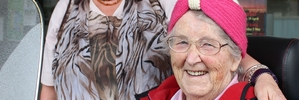 Rose Hulena has been a Hawke's Bay newspaper subscriber for 57 years. She joins Dannevirke News administrator Andrea Longstaff (left). Photo/Christine McKay