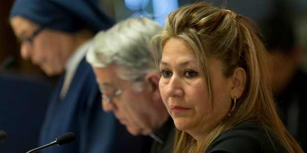 Costa Rican Floribeth Mora Diaz's inoperable brain aneurysm purportedly disappeared after she prayed to John Paul II. Photo / AP