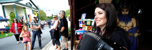 BOP Times Community Market arts and crafts Historic Village Tracey Collins entertains the crowd