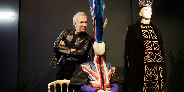 Jean Paul Gaultier poses with a metre high mohican in the Punk Cancan section. Pictures / Getty Images, Darenote, Paolo Roversi.
