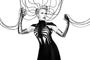 'Medee' 'anatomical' gown from the Kylie Minogue 2008 Surrealists collection. Pictures / Getty Images, Darenote, Paolo Roversi.