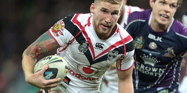 Sam Tomkins delivered against the Storm on Friday night in his best display for the Warriors. Photo / Getty Images