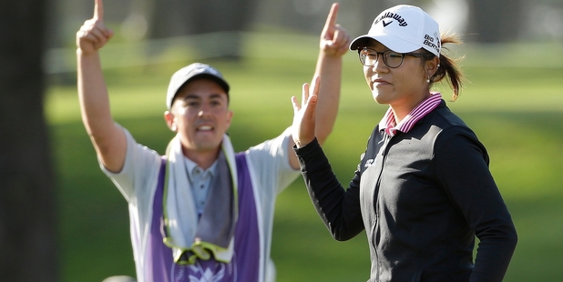 Lydia Ko savours victory in the Swinging Skirts at the Lake Merced Golf Club, her first pro win on US soil. Photo / AP