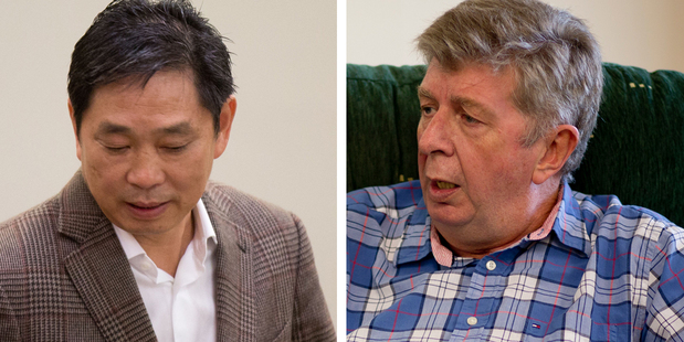 Maurice Williamson (right) is accused of calling a high-ranking police officer following the arrest of Donghua Liu (left) on domestic violence charges. Photo / NZPA. NZ Herald