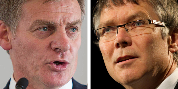 Bill English, left, and David Parker.