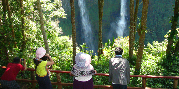 The Tad Fan Falls, on the Bolaven Plateau in Southern Laos. Photo / Yvonne van Dongen