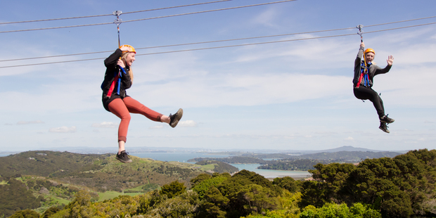 A love of heights is a must but, once your fears are conquered, the views from Waiheke Island back to Auckland are spectacular.