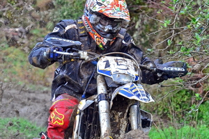 Wainuiomata's Jake Whitaker (Husqvarna), a seven-time former and the current national moto trials champion, comfortably transferring his skills to the enduro code.