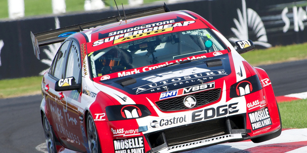 Greg Murphy on his way to sealing victory at Pukekohe. Picture / Andrew Bright