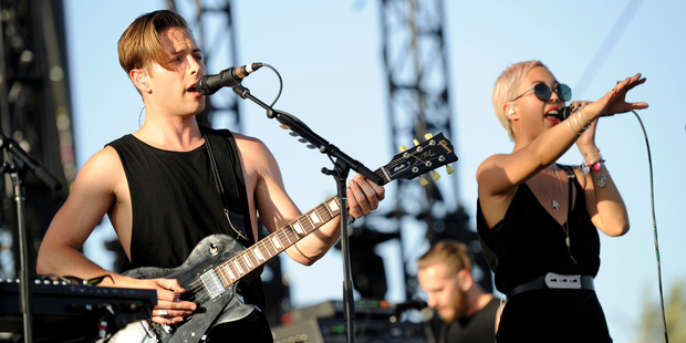 Thom Powers, left, and Alisa Xayalith of the Naked and Famous, who perform at the Powerstation twice this month. Photo / AP