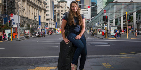 French tourist Eloise Morice says the taxi fare can pay for two nights at a backpacker's. Photo / Peter Meecham