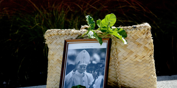 Photo of the late Pope John Paul II Photo/File