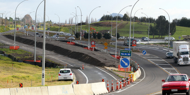 Road works continue on the bypass near the Papamoa roundabout.