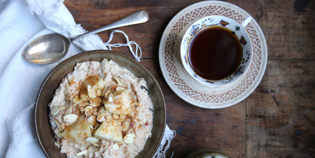 Spiced feijoa bircher. Picture / Eleanor Ozich.