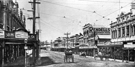 Karangahape Rd east from Pitt St early last century.